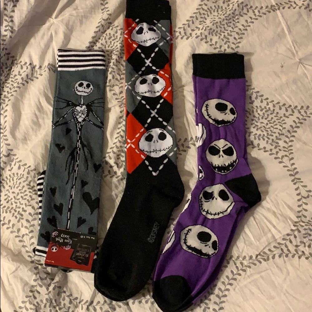 Nightmare Before Christmas socks-3 pairs like new